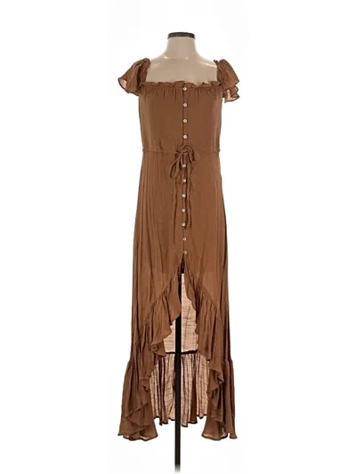 Pre-owned Wishlist Apparel Casual Dress In Brown