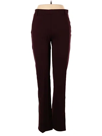 Pre-owned Quince Active Pants In Burgundy
