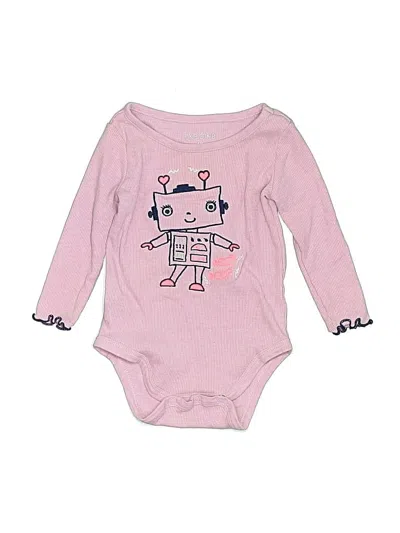 Pre-owned Okie Dokie Babies' Long Sleeve Onesie In Pink