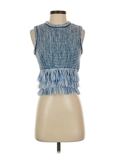 Pre-owned Club Monaco Sleeveless Blouse In Blue