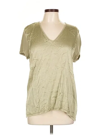 Pre-owned Xcvi Short Sleeve Blouse In Green