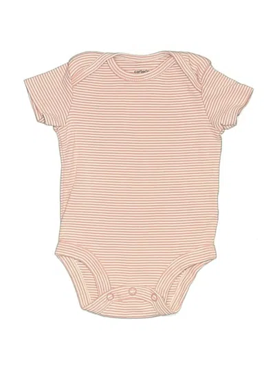 Pre-owned Carter's Babies' Short Sleeve Onesie In Orange