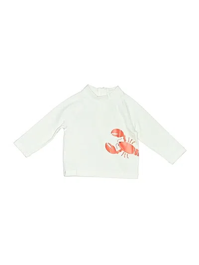 Pre-owned Janie And Jack Babies' Rash Guard In White