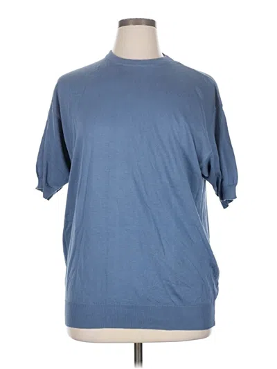 Pre-owned Norm Thompson Cardigan Sweater In Blue