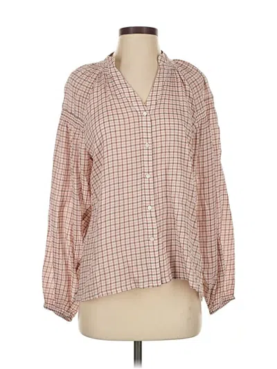 Pre-owned Lucky Brand Long Sleeve Blouse In Brown