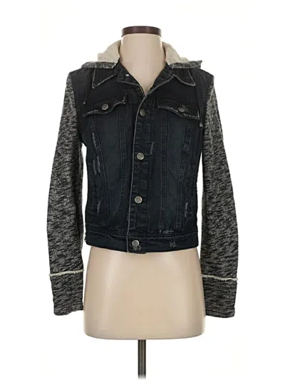 Pre-owned Free People Denim Jacket In Black