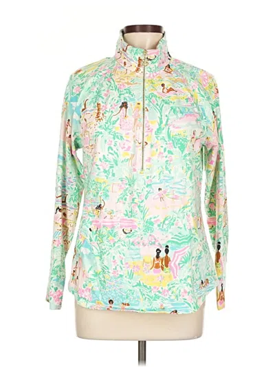 Pre-owned Lilly Pulitzer Windbreaker Jacket In Green