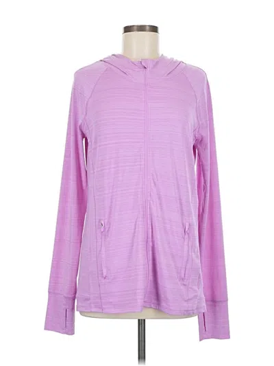 Pre-owned Athleta Track Jacket In Purple