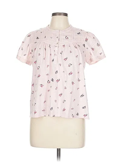 Pre-owned Lucky Brand Short Sleeve Blouse In Pink