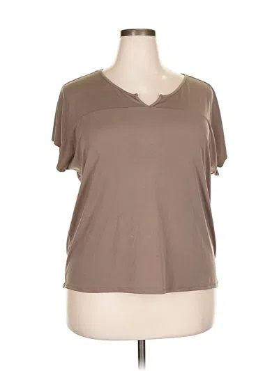 Pre-owned Jaclyn Smith Short Sleeve T-shirt In Brown