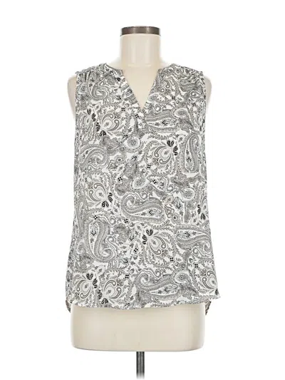 Pre-owned Lila Rose Sleeveless Blouse In Silver