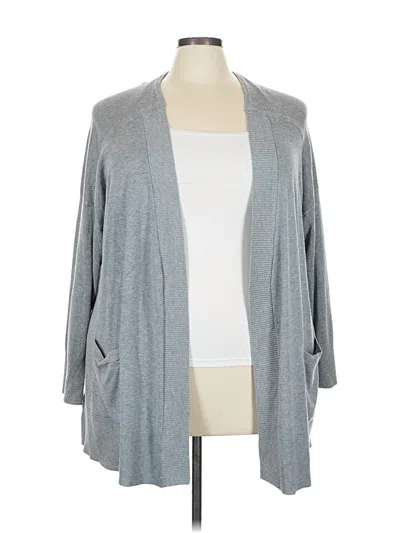 Pre-owned Terra & Sky Cardigan Sweater In Gray