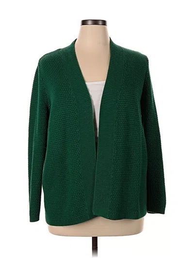 Pre-owned Talbots Cardigan Sweater In Green