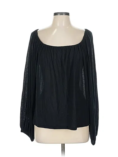 Pre-owned C&c California Long Sleeve Blouse In Black
