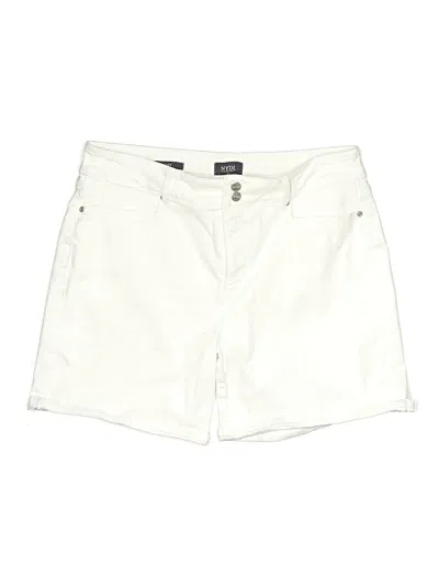 Pre-owned Nydj Khaki Shorts In White