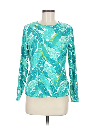 Pre-owned Lands' End Long Sleeve T-shirt In Blue