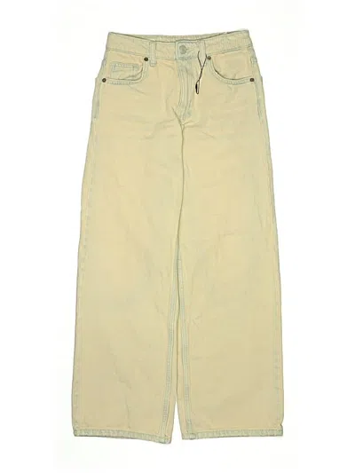 Pre-owned Zara Kids' Jeans In Yellow