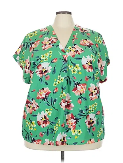 Pre-owned Polo Ralph Lauren Short Sleeve Blouse In Green