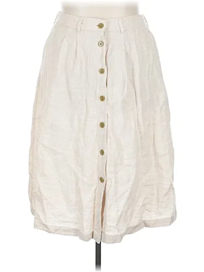 Pre-owned Lands' End Casual Skirt In White