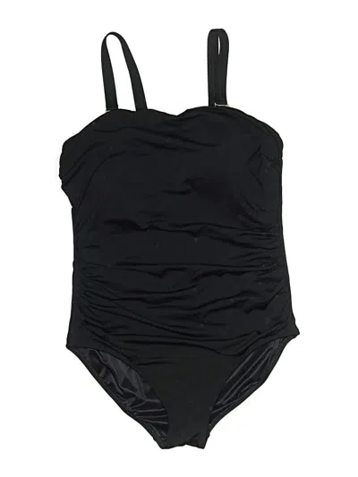 Pre-owned Lands' End One Piece Swimsuit In Black