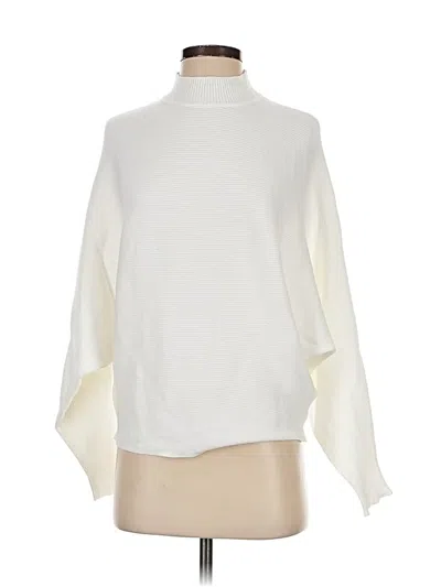 Pre-owned Zesica Turtleneck Sweater In White