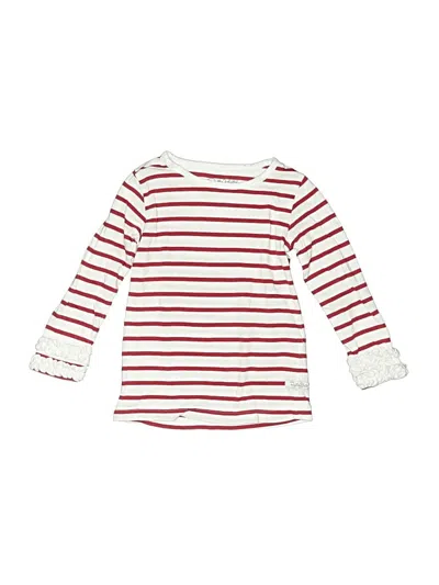Pre-owned Ruffle Butts Kids' Long Sleeve T-shirt In Red