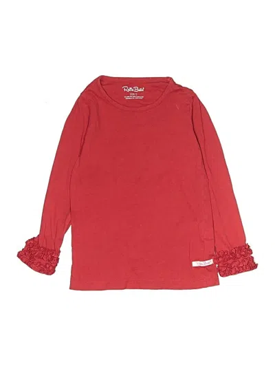 Pre-owned Ruffle Butts Kids' Long Sleeve T-shirt In Red