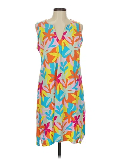 Pre-owned Lands' End Casual Dress In Yellow