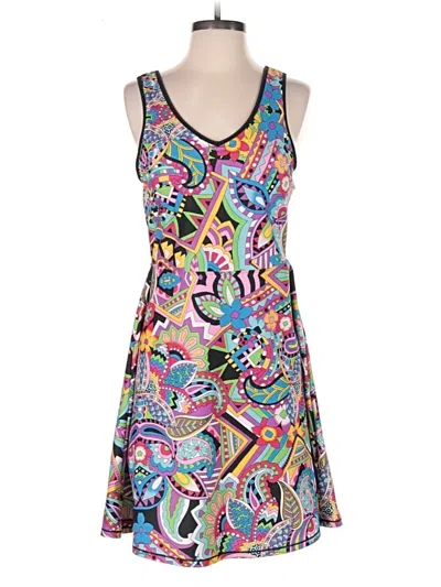 Pre-owned Johnny Was Cocktail Dress In Purple