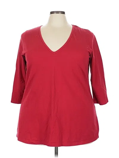 Pre-owned Torrid 3/4 Sleeve T-shirt In Red