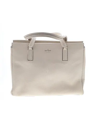 Pre-owned Kate Spade New York Leather Tote Bag In White