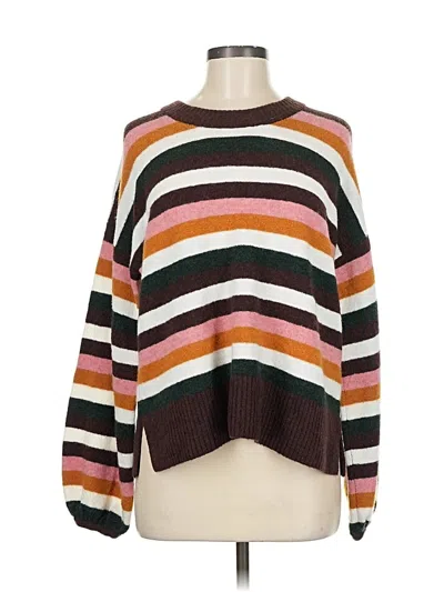 Pre-owned Madewell Pullover Sweater In Brown