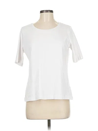 Pre-owned Isaac Mizrahi Live Short Sleeve T-shirt In White