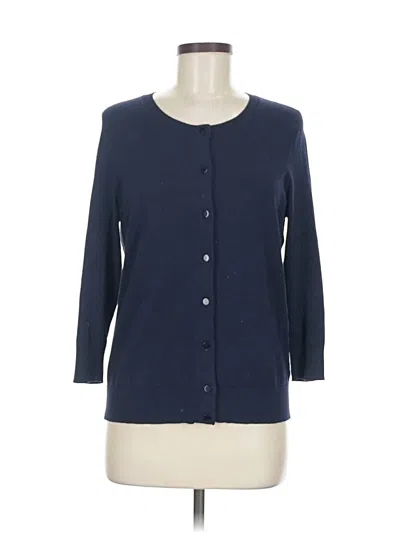 Pre-owned Talbots Cardigan Sweater In Blue