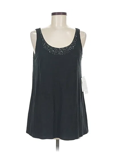 Eileen Fisher Sleeveless Top Black Scoop Neck Tops In Black
