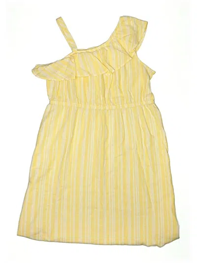 Pre-owned Klassy Network Sleeveless Top Yellow One Shoulder Neckline Tops