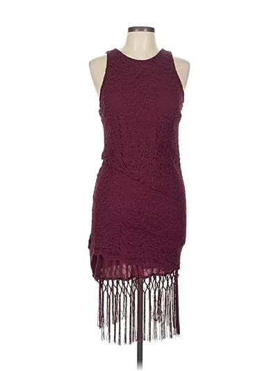 Pre-owned Lush Cocktail Dress In Burgundy