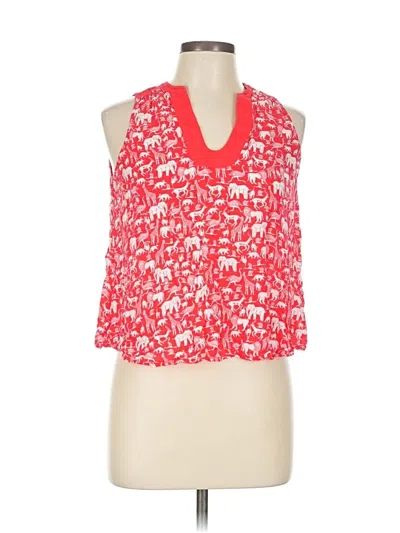 Pre-owned Maeve By Anthropologie Sleeveless Blouse In Red