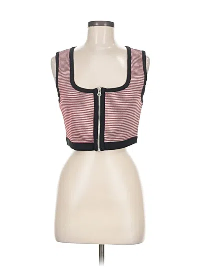 Pre-owned Zara Tank Top Pink Square Neckline Tops