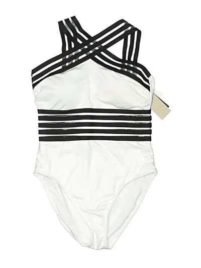 Pre-owned Kenneth Cole New York One Piece Swimsuit In White