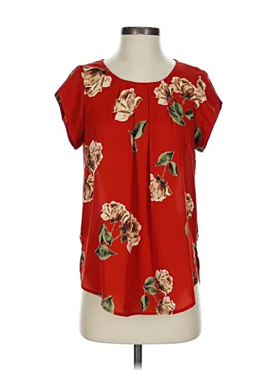 Pre-owned Alice Blue Short Sleeve Blouse In Red