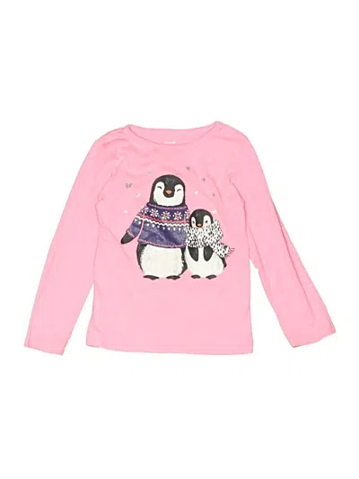 Pre-owned Carter's Kids' Long Sleeve T-shirt In Pink