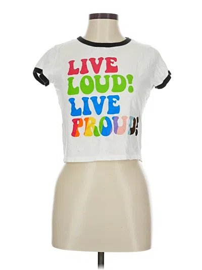 Pre-owned Hollister Short Sleeve T-shirt In Silver