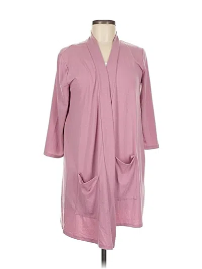 Pre-owned Zenana Cardigan Sweater In Pink