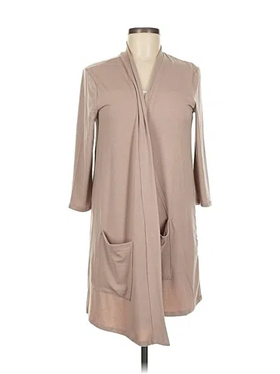 Pre-owned Zenana Cardigan Sweater In Brown