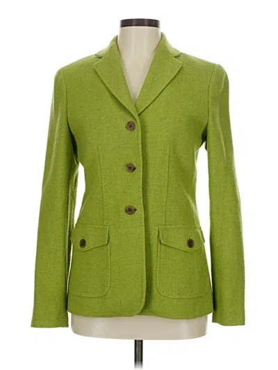 Pre-owned Lands' End Blazer Jacket In Green