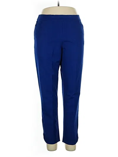 Pre-owned Isaac Mizrahi Live Track Pants In Blue