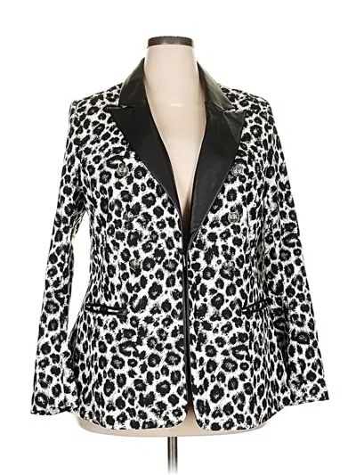 Pre-owned Lane Bryant Blazer Jacket In Silver