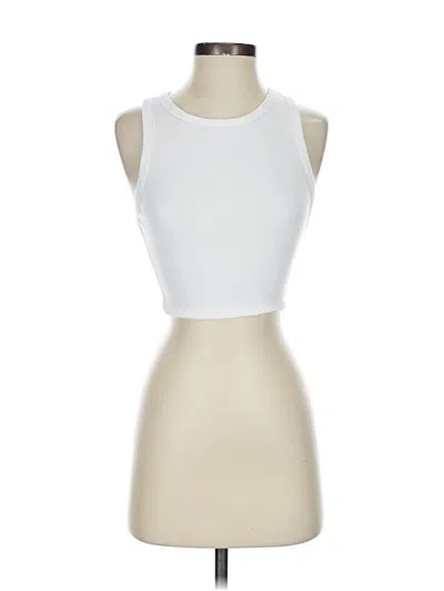 Pre-owned Zara Tank Top White Halter Neckline Tops
