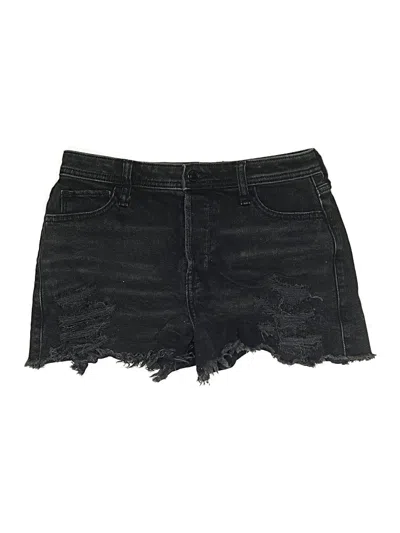 Pre-owned Hollister Denim Shorts In Black